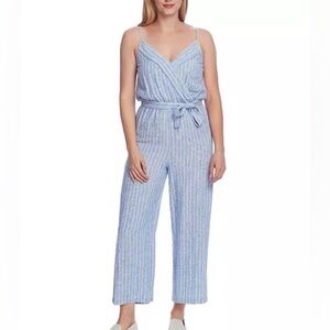 Vince Camuto Tranquil Stripe Wrap Front Jumpsuit